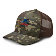 Load image into Gallery viewer, Comedic Therapy Camouflage trucker hat