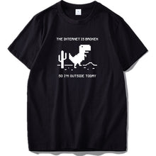 Load image into Gallery viewer, 'Internet Is Broken' Dinosaur Humor T-Shirt